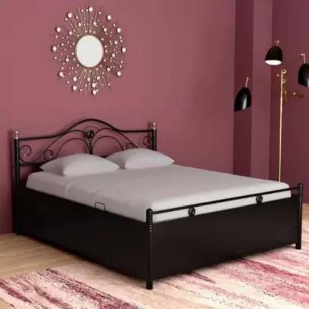 Zkazaa Furniture Single metal bed Metal Single Box, Hydraulic Bed