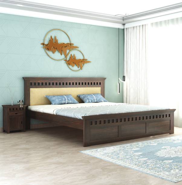 KART HANDICRAFTS Sheesham Wood King Size Kuber Without storage Bed For Bedroom Solid Wood Queen Bed