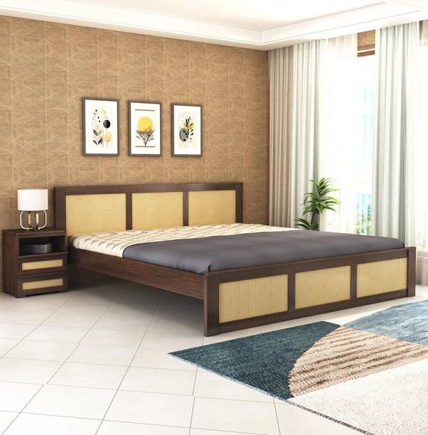 SAVITRIDECOR Sheesham Wood Bed For Bedroom/Wooden Cot/Palaung/Bed Without Storage For Home Solid Wood King Bed
