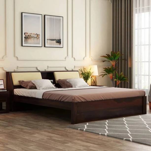 Flipkart Perfect Homes Rosewood (Sheesham) Solid Wood Queen Bed