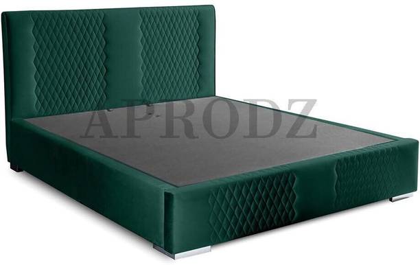 APRODZ Velvet Upholstered Queen Size Bed with Hydraulic Storage Solid Wood Queen Hydraulic Bed
