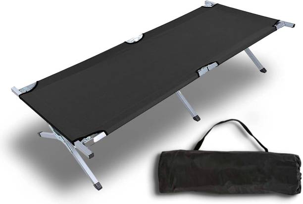 PAVITYAKSH Steel Folding Camping Cot Bed Lightweight Heavy Duty Portable Sleeping Cot Bed Metal Single Bed, 35 cm x 65 cm (1.15 ft x 2.13 ft)