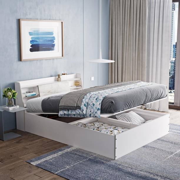 Wakefit Castor Engineered Wood Queen Hydraulic Bed
