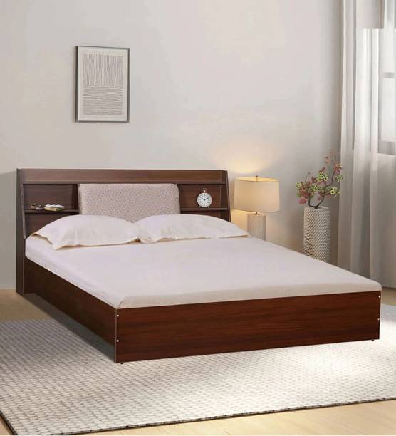 Mintwud from Pepperfry Tokyo Wooden King Bed/Wooden Bed Without Storage For Bedroom/Home Engineered Wood King Bed