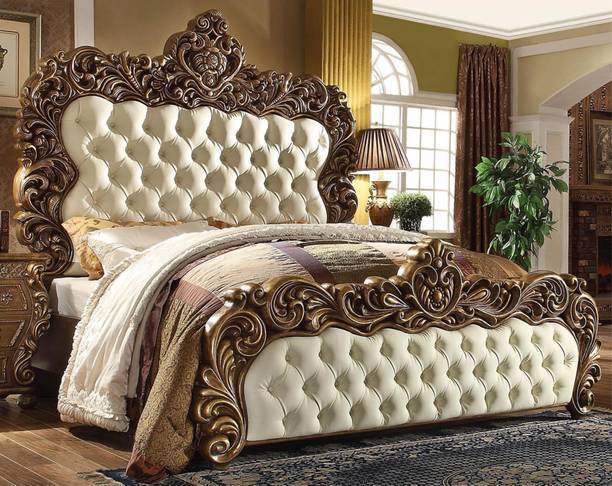 royal wood DOUGLAS ROYAL LUXURY PREMIUM TEAK WOOD DOUBLE BED SIZE 6.5X6 Solid Wood King Box Bed