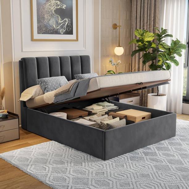Wakefit Solid Wood Queen Hydraulic Bed