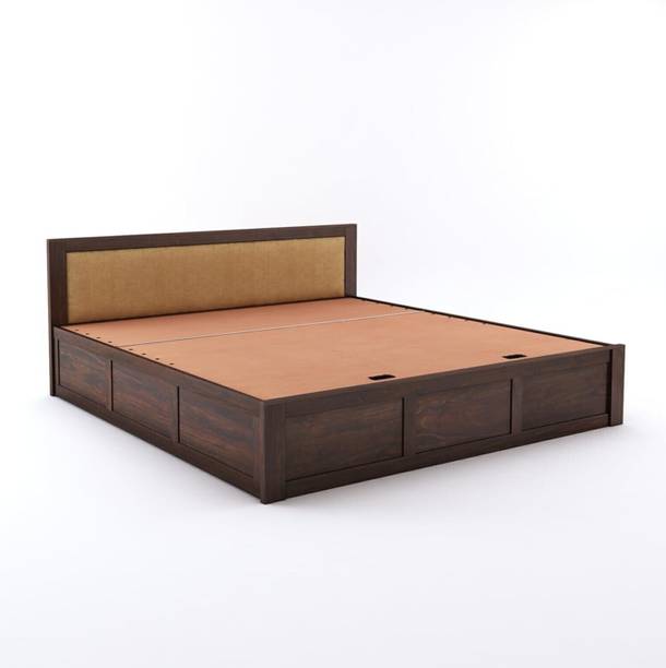 SAVITRIDECOR Sheesham Wood Bed For Bedroom/Wooden Cot/Palaung/Bed With Storage For Home Solid Wood Queen Hydraulic Bed