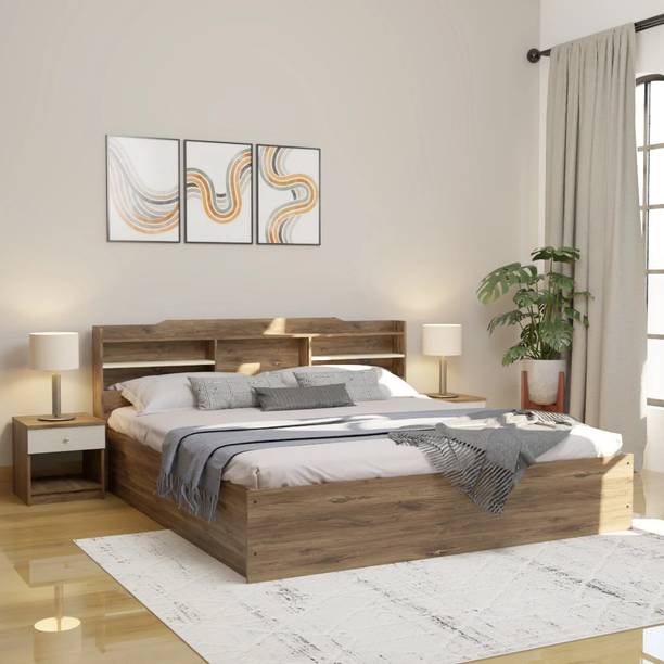 NEUDOT TATUM Engineered Wood Queen Box Bed