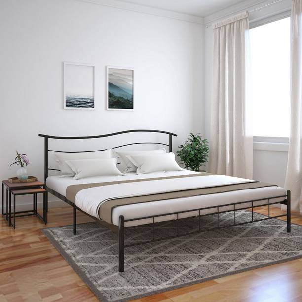 Flipkart Perfect Homes TAMAYO Metal King Bed, 206.1 cm x 185.3 cm (6.76 ft x 6.08 ft)