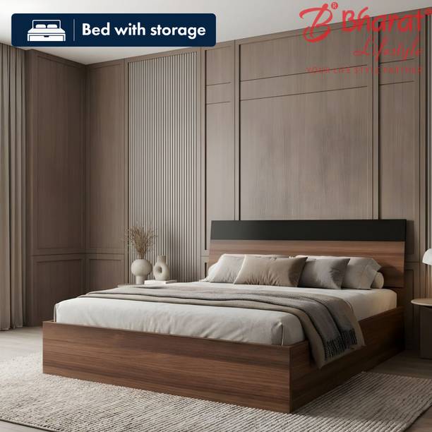 Bharat Lifestyle Dublin Engineered Wood Queen Box Bed, 199.39 cm x 155.67 cm (6.54 ft x 5.11 ft)
