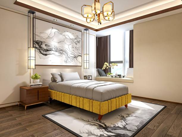 Flipkart Perfect Homes Engineered Wood Upholstered Single Bed For Living Room | Bedroom | Engineered Wood Single Bed