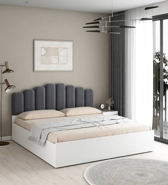 A GLOBIA CREATIONS Castle Engineered Wood Queen Box Bed