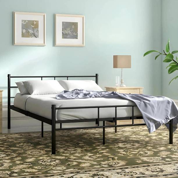 Vibrant Interior Belize Metal Double Bed, 190.5 cm x 121.92 cm (6.25 ft x 4.0 ft)