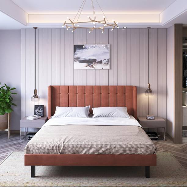 Worldwood Upholstered Engineered Wood Queen Bed