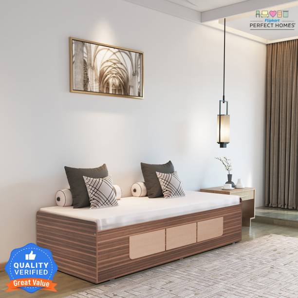 Flipkart Perfect Homes Quintus Engineered Wood Single Box Bed, 186 cm x 80.7 cm (6.1 ft x 2.65 ft)