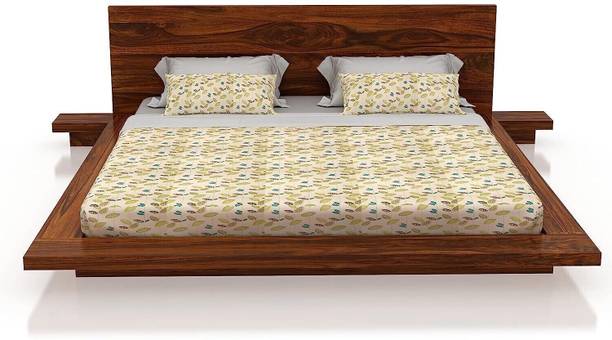 Ganpati Arts Sheesham Wood Queen Bed/Wooden Cot/Wooden Without Storage Bed For Bedroom/Hotel Solid Wood Queen Bed