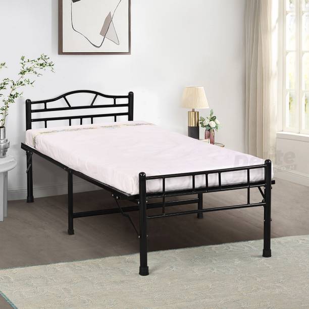 Delite Kom Lyra Foldable Metal Single Bed (6.7x3ft) | Heavy Load | 1 Year Warranty | Strong Metal Single Bed, 195.5 cm x 91 cm (6.41 ft x 2.99 ft)