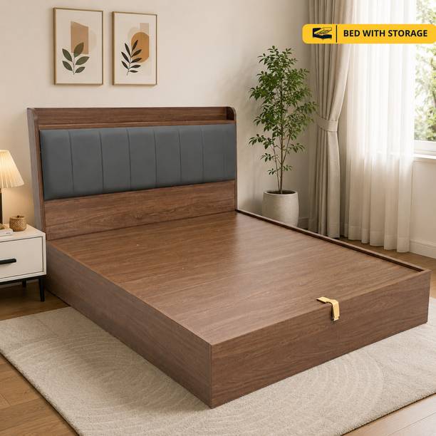 fosen FOSEN URBAN Engineered Wood Queen Hydraulic Bed, 216 cm x 155 cm (7.09 ft x 5.09 ft)