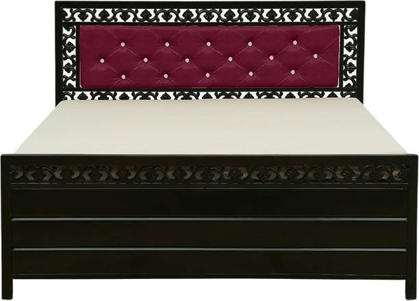 Vibrant Interior Denzal Red (6x4) Metal Double Hydraulic Bed