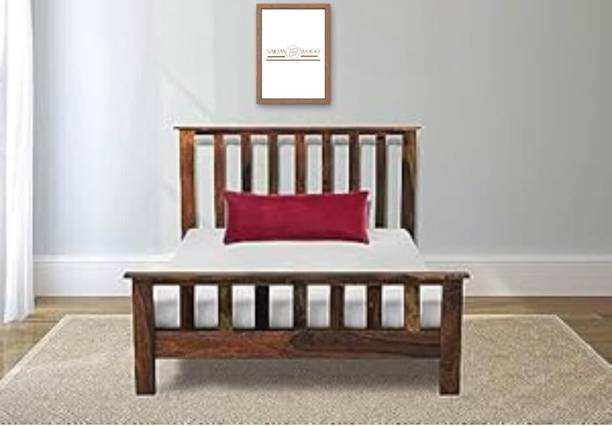 SaidanWood Kryna Single Sheesham Wood Bed for Bedroom | Sheesham Wood Bed Solid Wood Single Bed, 210 cm x 100 cm (6.89 ft x 3.28 ft)