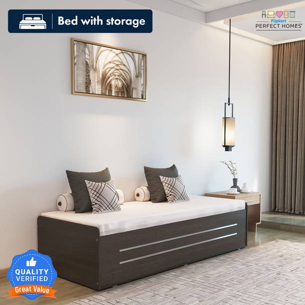 Flipkart Perfect Homes Sonore Engineered Wood Single Box Bed, 186 cm x 80.7 cm (6.1 ft x 2.65 ft)
