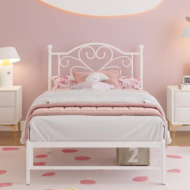 Z H Handicrafts Twin Bed Frame with Headboard Metal Bed Frame Twin Size Metal Single Bed