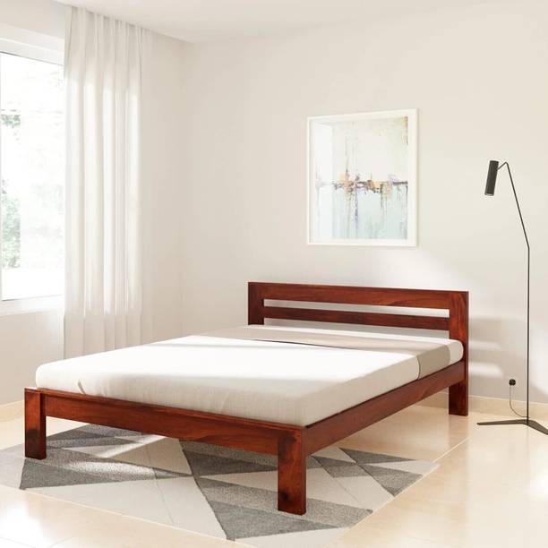 Rajgharana Solid Sheesham Wood Queen Size Bed without Storage for Bedroom /Living Room/Home Solid Wood Queen Bed