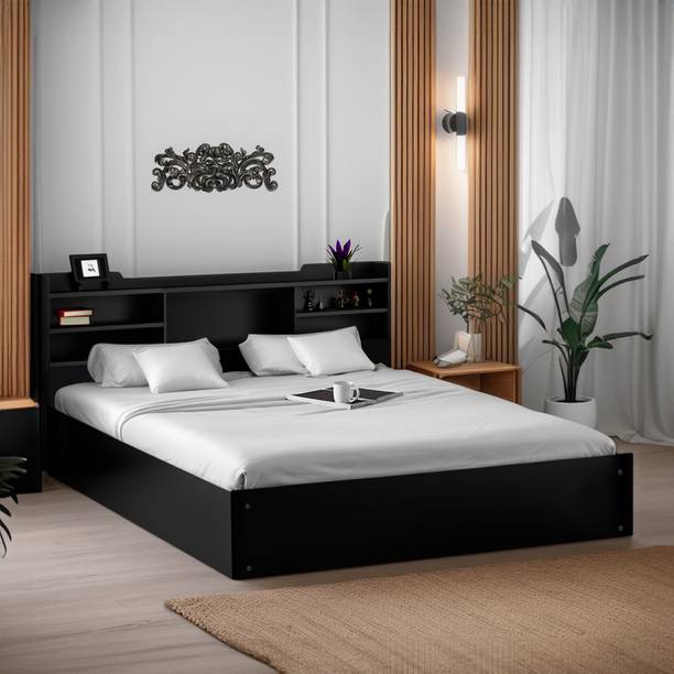 Trevi Bolton 2.0 Cot With Storage (3 Years Warranty) Engineered Wood Queen Box Bed