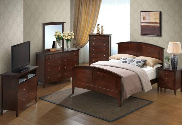 APRODZ Derby Solid Wood Queen NA Bed