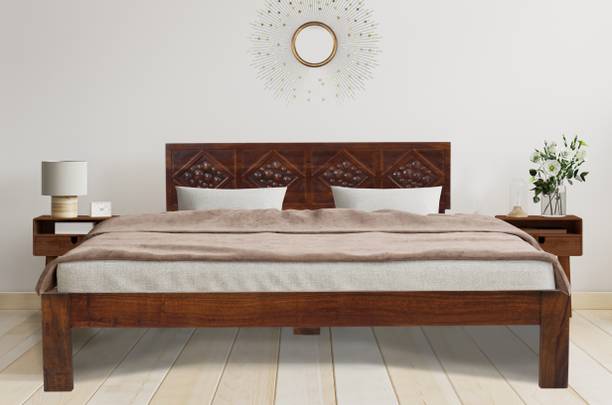 Flipkart Perfect Homes Sheesham Solid Wood Queen Bed