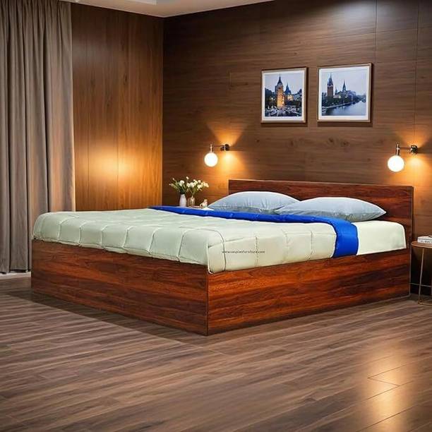CASPIAN Double Bed Engineered Wood Double Box Bed, 190.5 cm x 157.48 cm (6.25 ft x 5.17 ft)