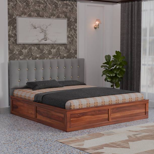 Klenta Home Decor Solid Wood Queen Box Bed