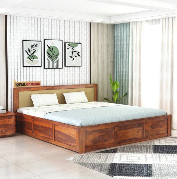 KART HANDICRAFTS Sheesham Wood Box Bed With Storage For Bedroom/Livingroom/Home/Hotel Solid Wood King Box Bed, 205.74 cm x 190.5 cm (6.75 ft x 6.25 ft)