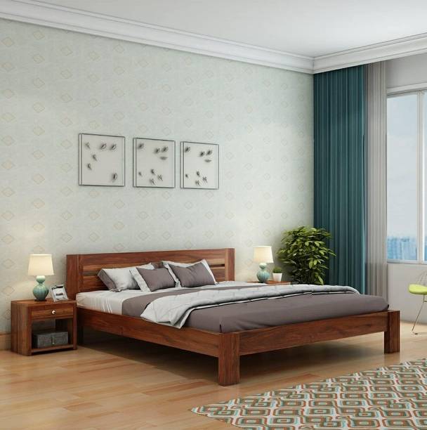 WoodMart Furniture Solid Wood Queen Bed