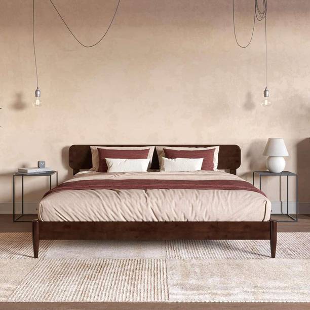 ISHIKAFURNITURE Nidra Solid Wood King Bed, 208 cm x 190 cm (6.82 ft x 6.23 ft)