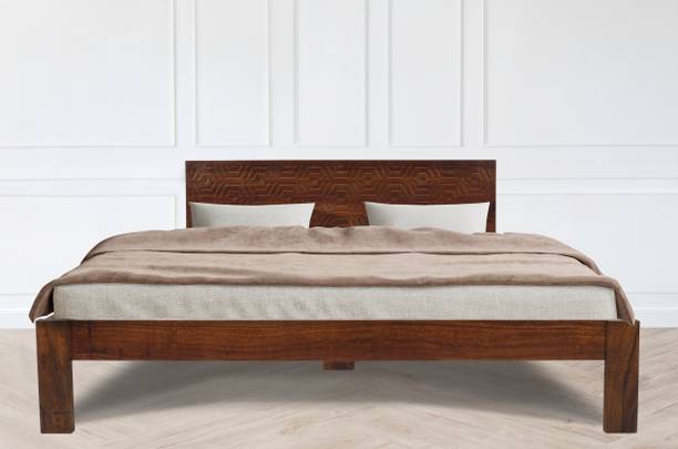 Flipkart Perfect Homes Sheesham Solid Wood King Bed, 190 cm x 203 cm (6.23 ft x 6.66 ft)
