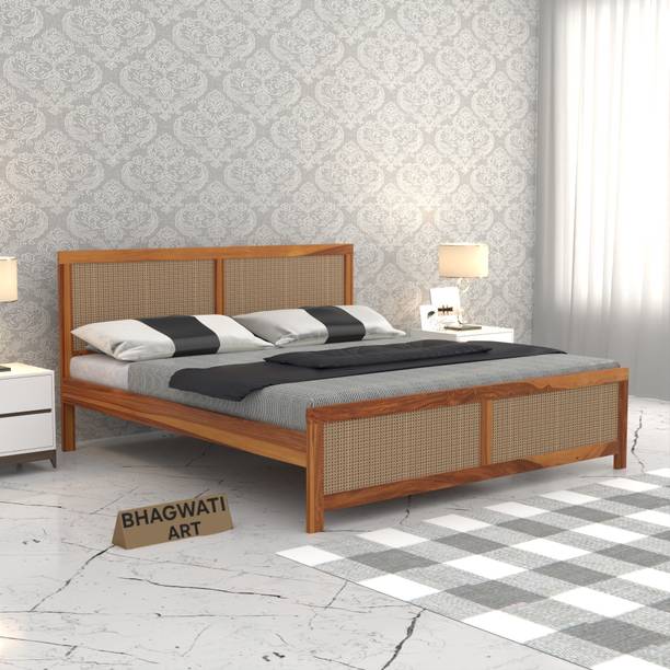 Makad Furniture Solid Wood Queen Bed, 205.74 cm x 157.48 cm (6.75 ft x 5.17 ft)