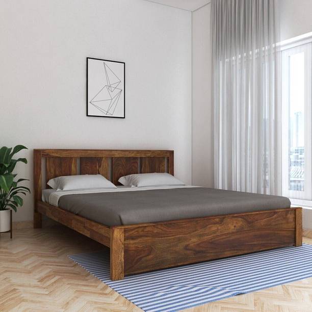 Vintej Home Florentine Sheesham ( Rosewood ) Jodhpur Furniture Solid Wood King Bed, 215.9 cm x 187.96 cm (7.08 ft x 6.17 ft)