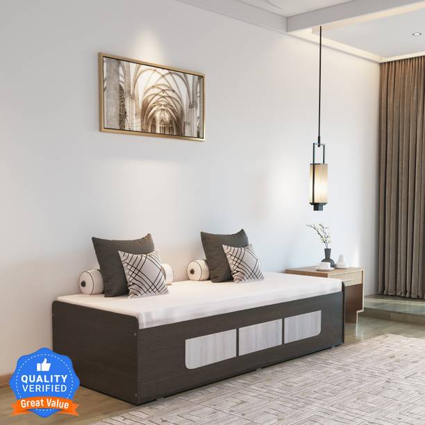 Flipkart Perfect Homes Quintus Engineered Wood Single Box Bed