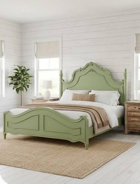 GamaWoodCarvers GWC 1 Solid Wood Double NA Bed, 35 cm x 60 cm (1.15 ft x 1.97 ft)