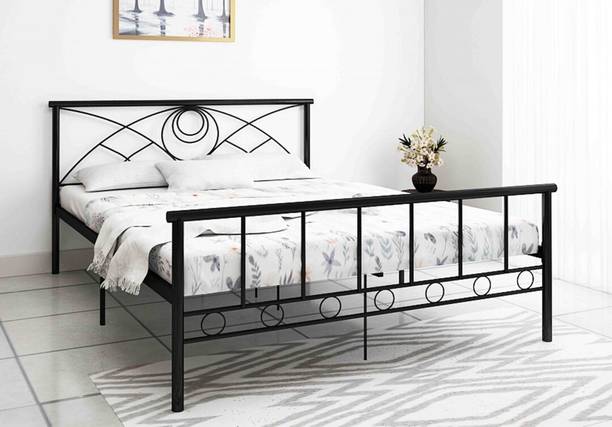 Decorvatsa Metal King Size Bed Without Storage /Bed /Cot Bed for Bedroom Metal King Bed