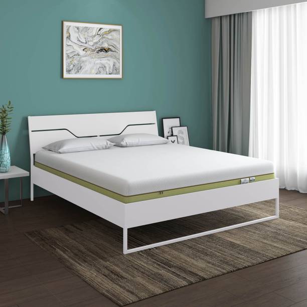 Nilkamal SLEEP Grande Wood and Metal Hybrid Bed With Ecoair Latex Mattress Engineered Wood Queen Bed