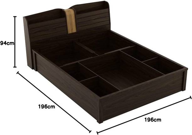 Hometown Magnum Engineered Wood King Hydraulic, Box Bed, 196 cm x 196 cm (6.43 ft x 6.43 ft)