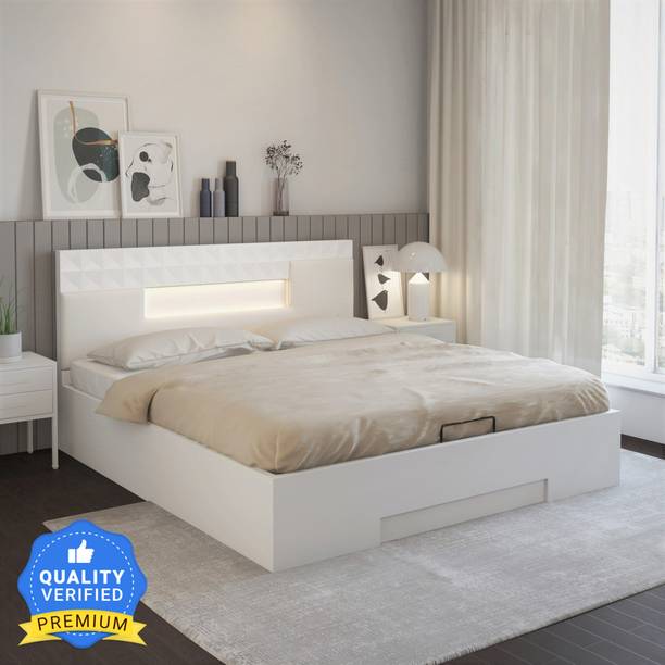 @Home by nilkamal Engineered Wood Queen Hydraulic Bed