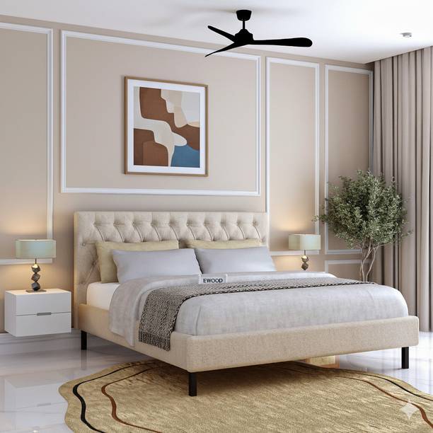 EWOOD Sheesham Wood King Bed/Wooden Cot/Wooden Without Storage Bed For Bedroom Solid Wood King Bed, 210 cm x 198 cm (6.89 ft x 6.5 ft)