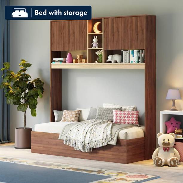 Wakefit Engineered Wood Single Box Bed, 220 cm x 80.3 cm (7.22 ft x 2.63 ft)