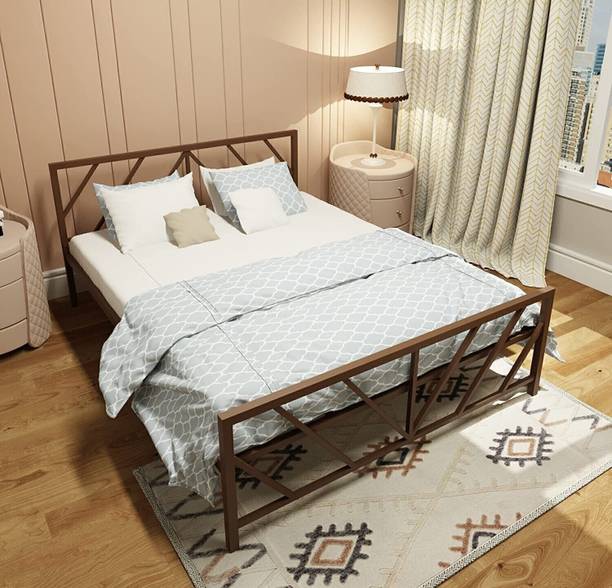 Anishwar Columba Wrought Iron Metal King Bed