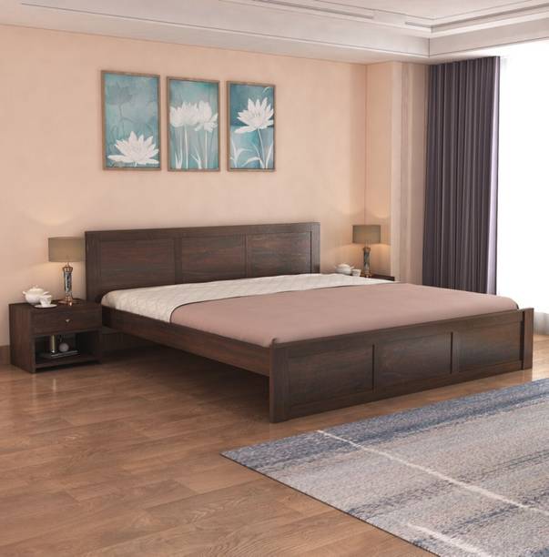 GOYALINTERIOR Sheesham Wood King Bed/Wooden Cot/Wooden Bed Without Storage Bed For Bedroom Solid Wood King Bed, 205.74 cm x 190.5 cm (6.75 ft x 6.25 ft)