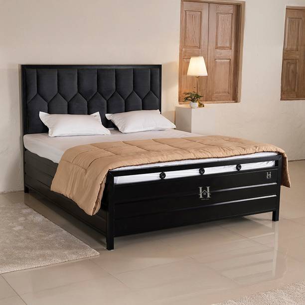 HomeHub Furniture Menyr (6X4) Bed Single Size With Storage Metal Single Box, Hydraulic Bed