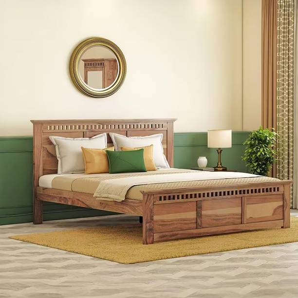 KraftShip Solid Wood King Bed, 206.5 cm x 197 cm (6.77 ft x 6.46 ft)